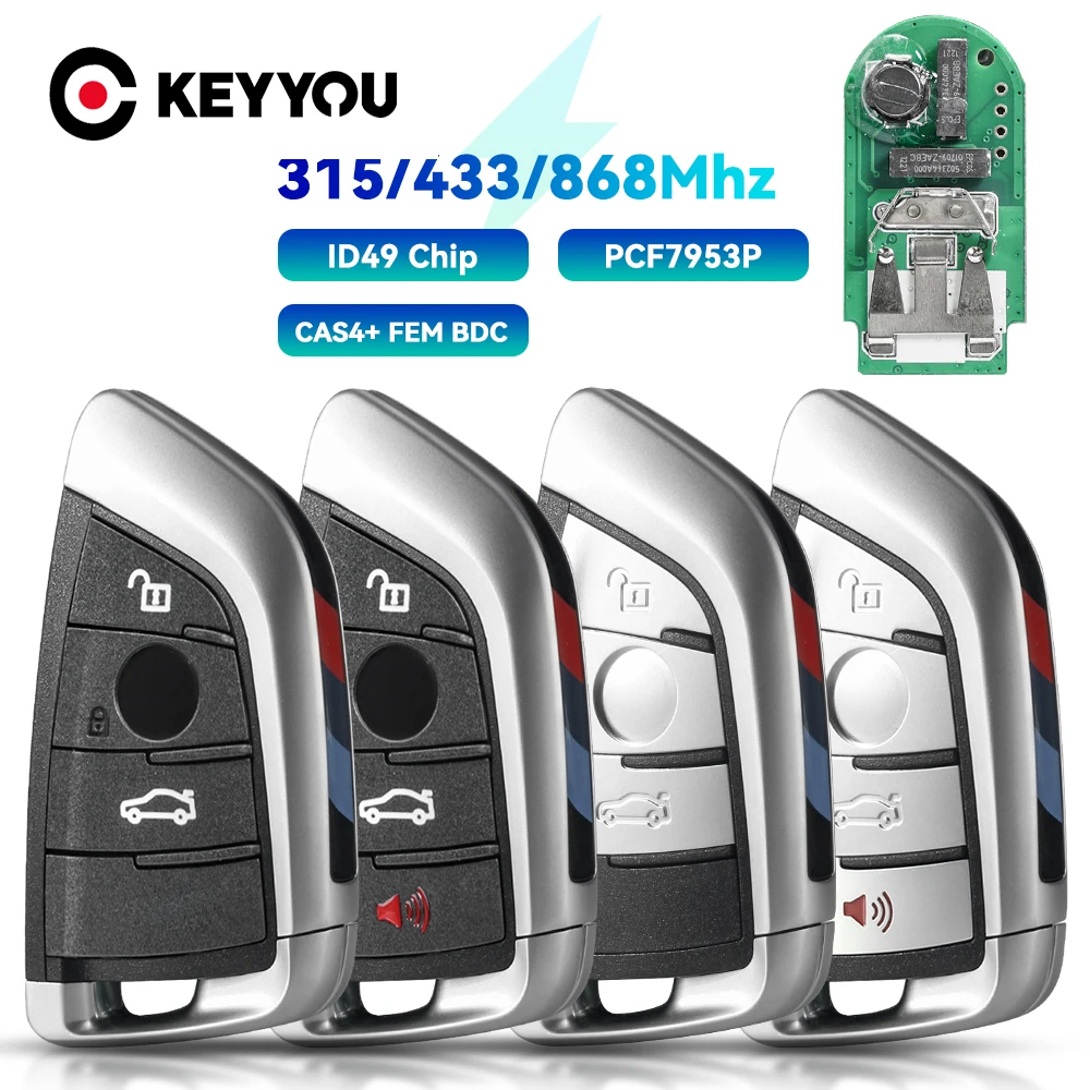 KEYYOU Auto Serveri Võti BMW 1 3 5 7 Seeria X1 X3 X5 X6 X7 F CAS4 CAS4+ FEM 2011-2017 PCF7953 Võtmeta avamis-ja käivutussüsteem Asendamine