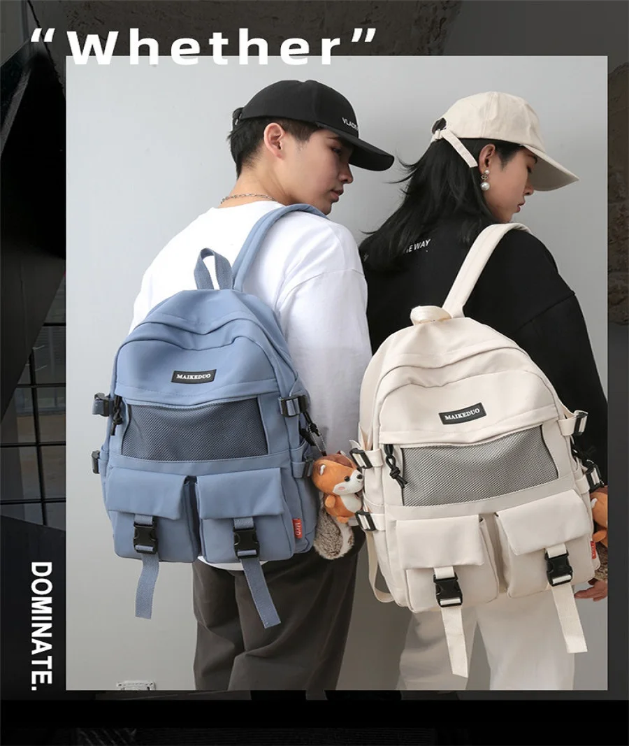 Koolikott naine korea versiooni lihtne õpilane seljakott paari seljakoti meeste mood seljakott reisikott kooli seljakott Pilt 3 