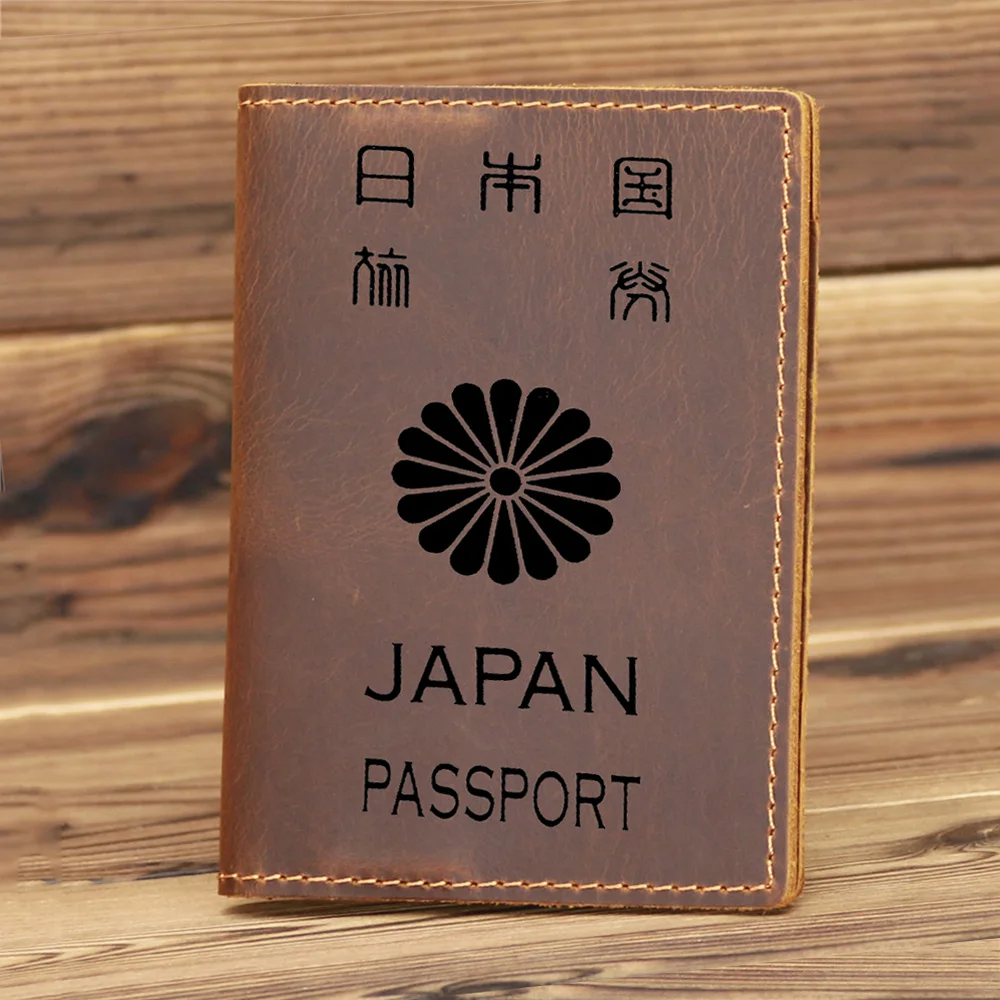Käsitsi valmistatud Päris Nahast Jaapani Passi Kaane Mehed Ehtne Nahk Jaapani Passi Kaane Katted Pass Pass Juhul Pilt 4 