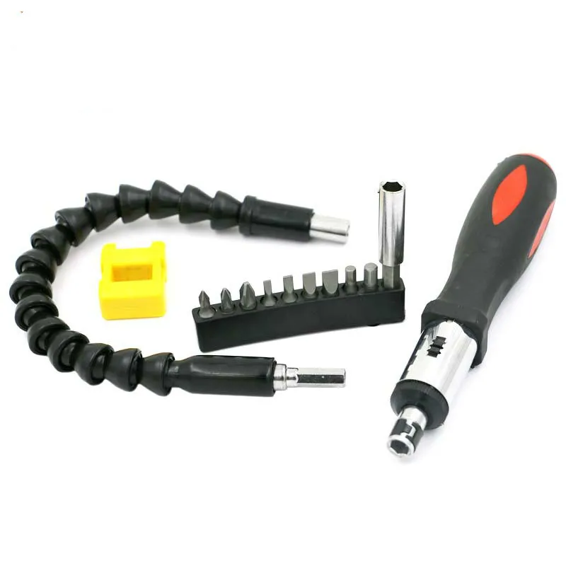Kõrge kvaliteedi 12 pcss ratchet screwdriver set multi-funktsionaalne pehme võlli magnetizer riistvara tööriistu koju, Ristpea (Phillips 2019NEW