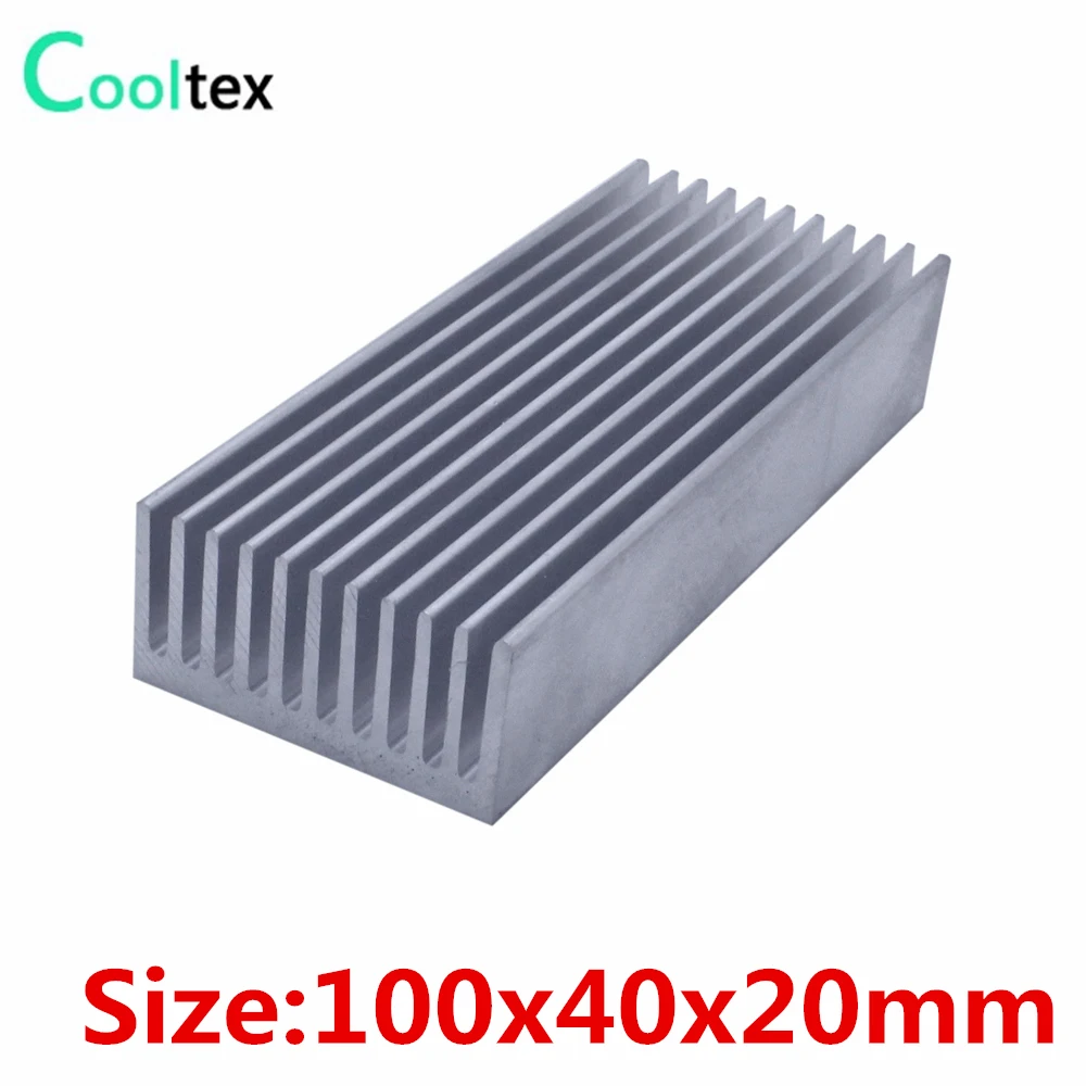 (Kõrge kvaliteet) 100x40x20mm Alumiinium heatsink radiaator jahutusradiaator chip LED Elektroonilise integraallülitusega jahutus