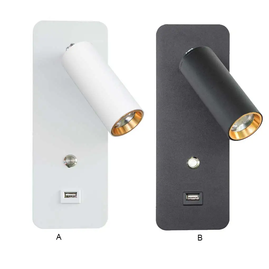 LED Seina Lamp USB Liides Siseruumides Reguleeritav Söögituba, Magamistuba, Vannituba, Köök Öö välisvalgustus Must Külm Valge