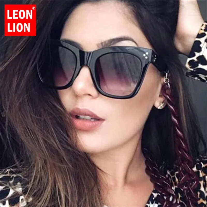 LeonLion 2021 Fashion Square Päikeseprillid Naistele Luksus Brand Prillid Meeste Vintage Reisi Street Beat Oculos De Sol Gafas UV400