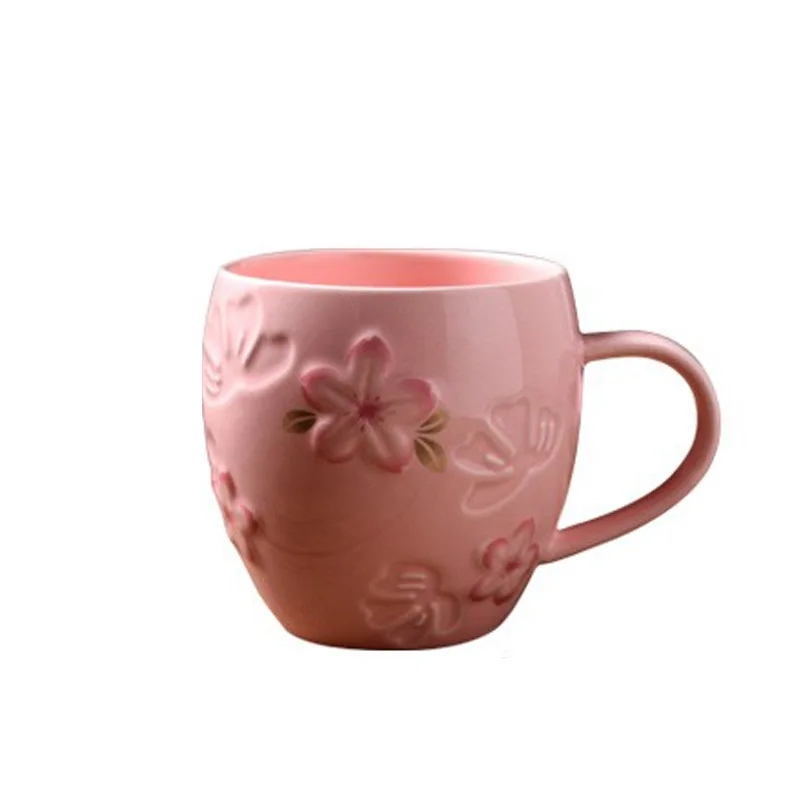 Loominguline Cherry Blossom Printsess Kruus Armas Tass Keraamiline Tass Jaapani Leevendust Kohvi Tassi Tüdruk Office Vee Tassi Jaapani Cup Pilt 5 