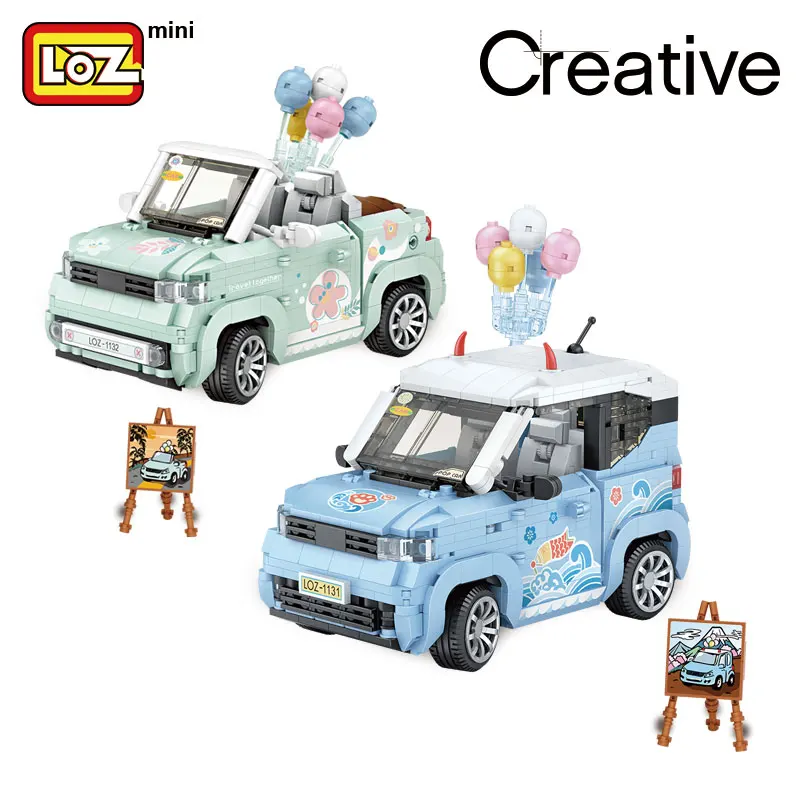 LOZ ehitusplokid mini auto mudel väikeste osakeste kokkupanek mänguasi puzzle poiss, tüdruk lapse Pilt 0 