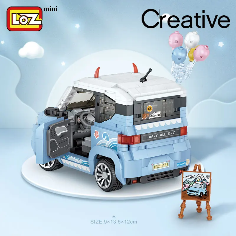 LOZ ehitusplokid mini auto mudel väikeste osakeste kokkupanek mänguasi puzzle poiss, tüdruk lapse Pilt 3 
