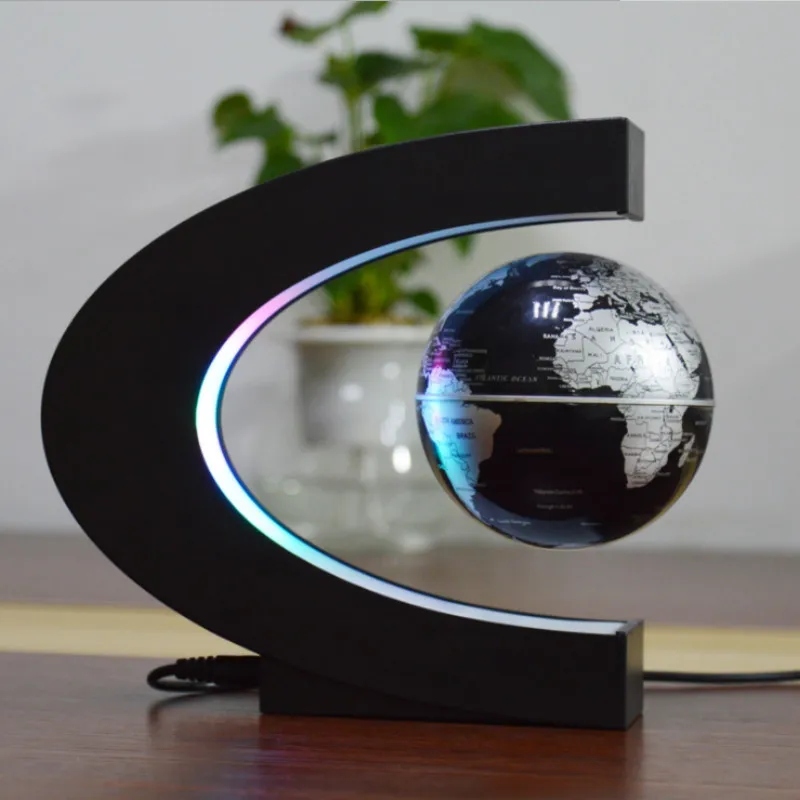 Magnetic Levitation Maailmas LED Night Light Uudsus Ujuvad Maa Lambi Loominguline Teenetemärgi Light Valgustus Õpilane Lapsed Kingitus