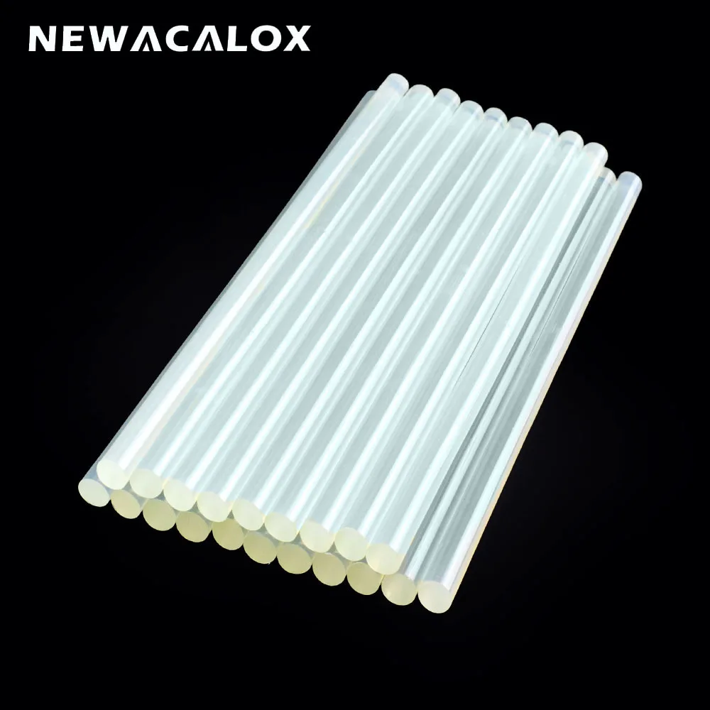 NEWACALOX 20pcs Valge 11mmx200mm Hot Melt Glue Pulgad Elektrilised lipit Silikoon Käsitöö Album Remont Tööriistad Sulam