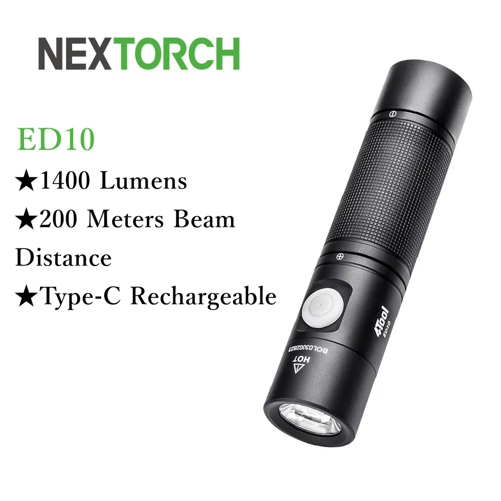 Nextorch 4Tool EDC Taskulamp 1400 Luumenit Ultrabright 18650 Aku Tüüp C Laetav LED Taskulamp Väljas Telkimine