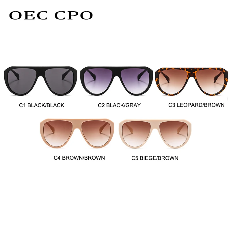 OEC CPO Liiga Square Päikeseprillid Naistele Brändi Disainer Suur Raam päikeseprillid Naine Meeste Vintage Kilp Kaitseprillid Prillid O620 Pilt 5 