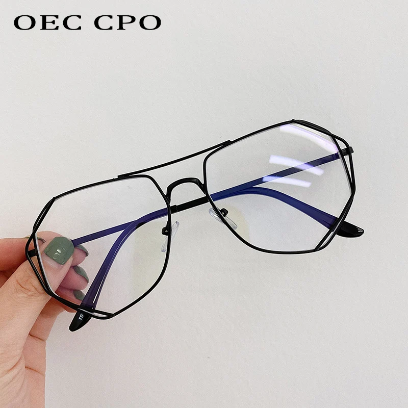 OEC CPO Läbipaistev Anti-sinine valgus Klaasid Raami Naiste Mood Tühjendage Ruut Prillid Meeste Vintage Optika Naiste Prillid Gafas