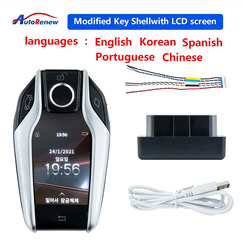 Okeytech korea/Enlish Muudetud Boutique Smart Remote Auto Võti LCD Ekraan CF500 BMW Audi Ford Toyota, Smart Auto Pilt 0 