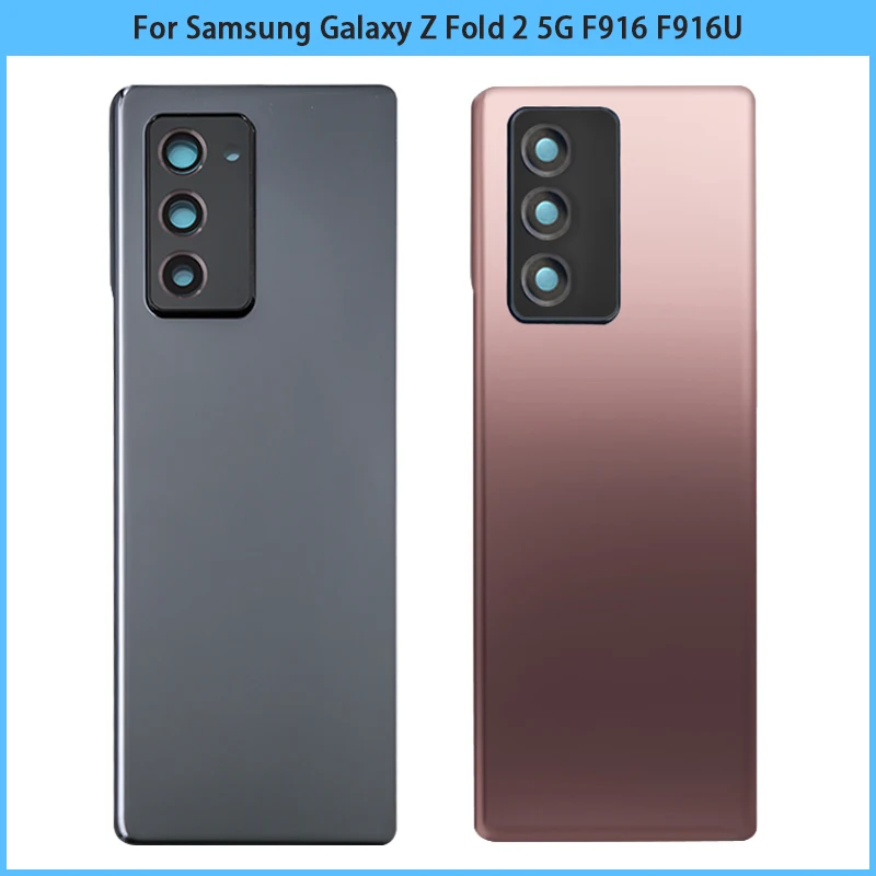 Originaal Samsung Galaxy Z 2 Korda 5G F916 Aku tagakaas Z Fold2 Tagumine Uks Klaasist Paneel, Eluaseme Juhul Kaamera Objektiiv Asendada