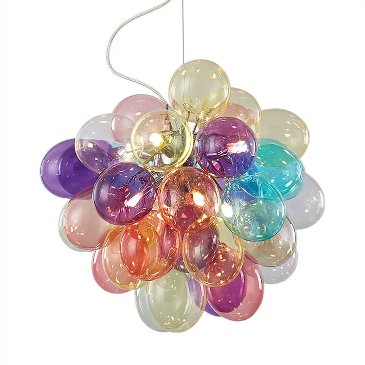 Põhjamaade disainer klaasist mull lastetoas lihtne lühter kaasaegse värvi magamistuba restoran rõivapood õhupalli lamp
