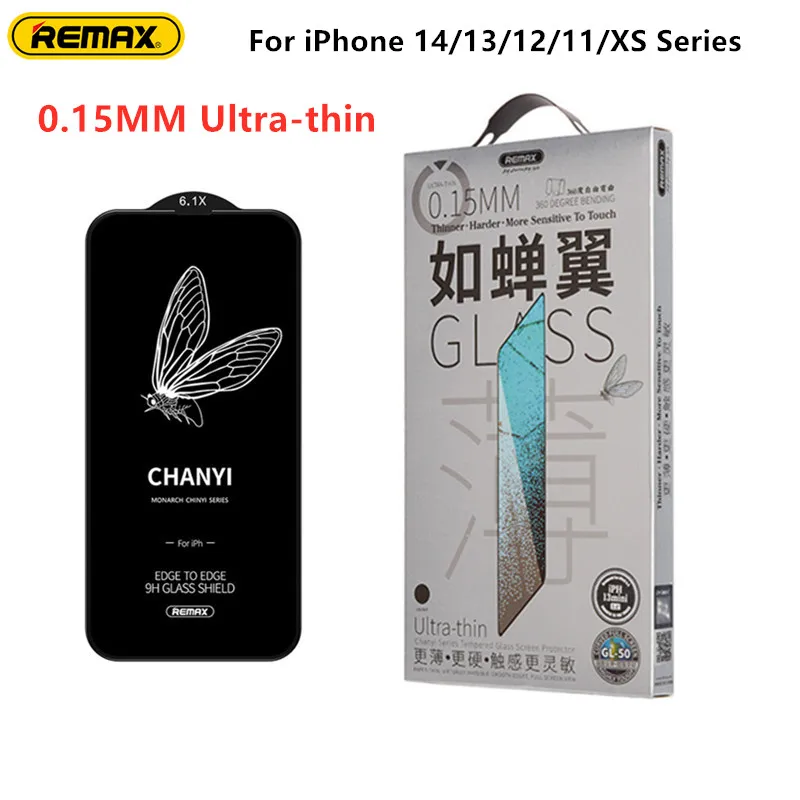 Remax Chanyi Ultra-Õhuke 0,15 mm Karastatud Klaas iPhone 14 14Pro/13/12/11/XS Seeria Full Screen Protector