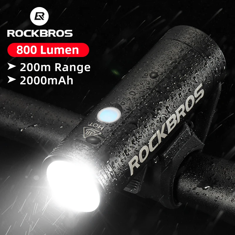 ROCKBROS 800 Luumenit Bike Kerge Laetav Jalgratta Laterna USB Ees Lamp Super Taskulamp LED Vilkur Mini Jalgrattasõit Esilatern