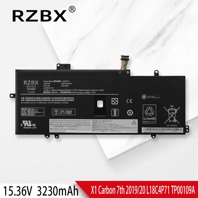 RZBX 51WH Uus Sülearvuti Aku L18C4P71 Lenovo ThinkPad X1 Carbon 7. 2019 8. 2020 Aasta L18L4P71 L18M4P72 TP00109A 02DL004