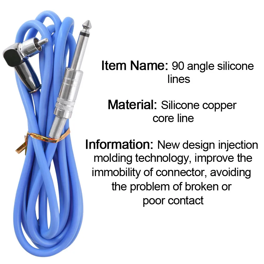 Tätoveering Clip Cord RCA Pehmest Silikoonist Ühendada Line 185cm Paremale Kaldu Toide Elektrilise Tätoveering Masin 3 Värvid Vabatahtlik Pilt 3 