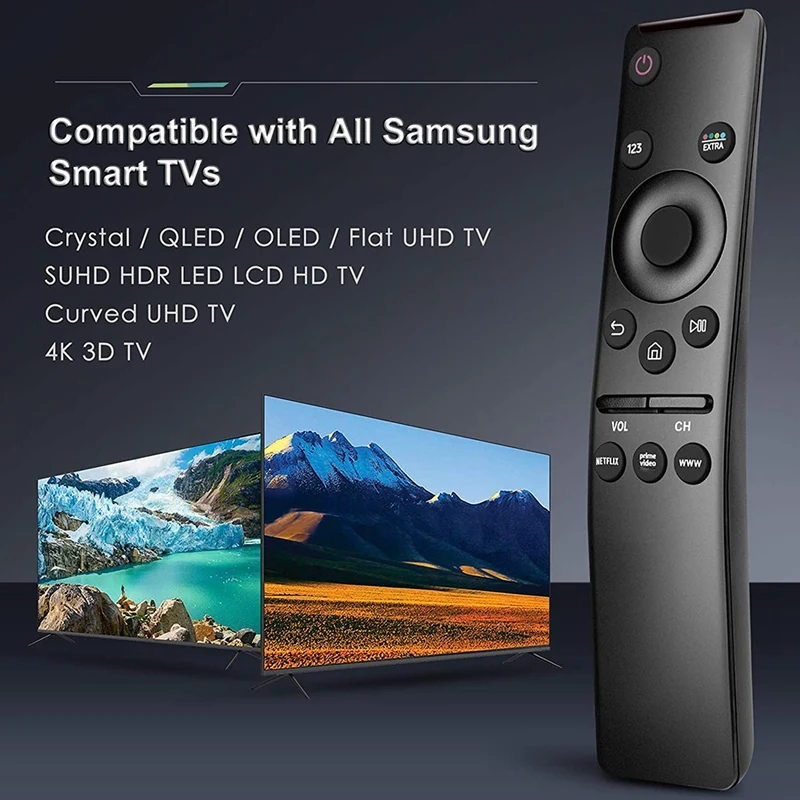 Universaalne Kaugjuhtimispult Samsung TV LED QLED UHD HDR LCD Raami HDTV 4K 8K 3D Smart TV, koos Nuppudega, Netflix, WWW Pilt 3 