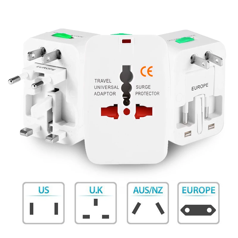 Universal Travel Adapter all-in-one International World Travel AC Power Converter Plug Adapter, Pistikupesa EU UK MEILE AU FASTSHIP