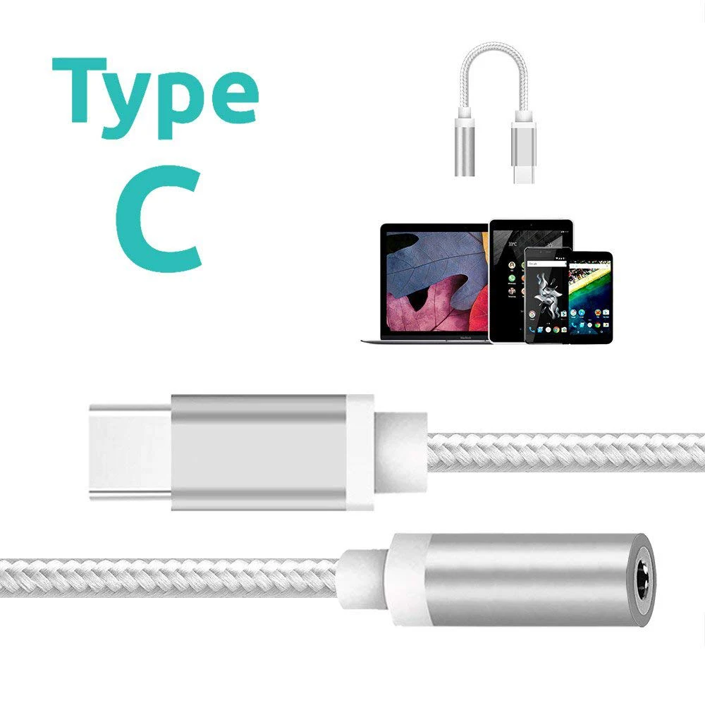 USB-Tüüp C-3,5 mm Kõrvaklapid Kõrvaklappide Kaabli Adapter USB-C-3,5 mm Jack Aux Kaabel Letv 2 2pro Max2 Pro 3 Xiaomi 6