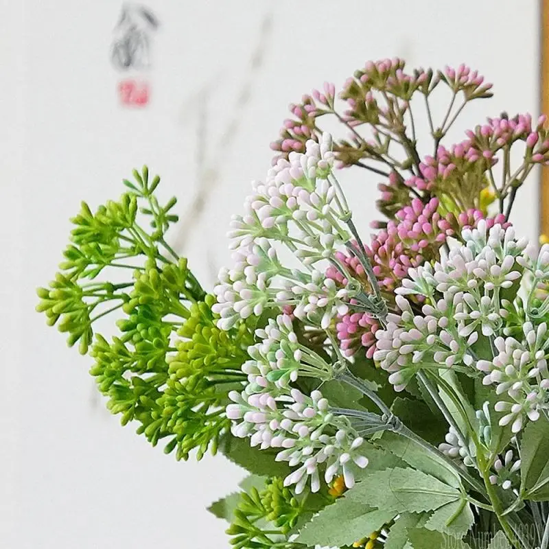 Uus Kunstlikku lille branch plastikust Pistaatsia võltsitud taimed kodu poole DIY pulma kaunistamiseks flower arrangement tarvikud