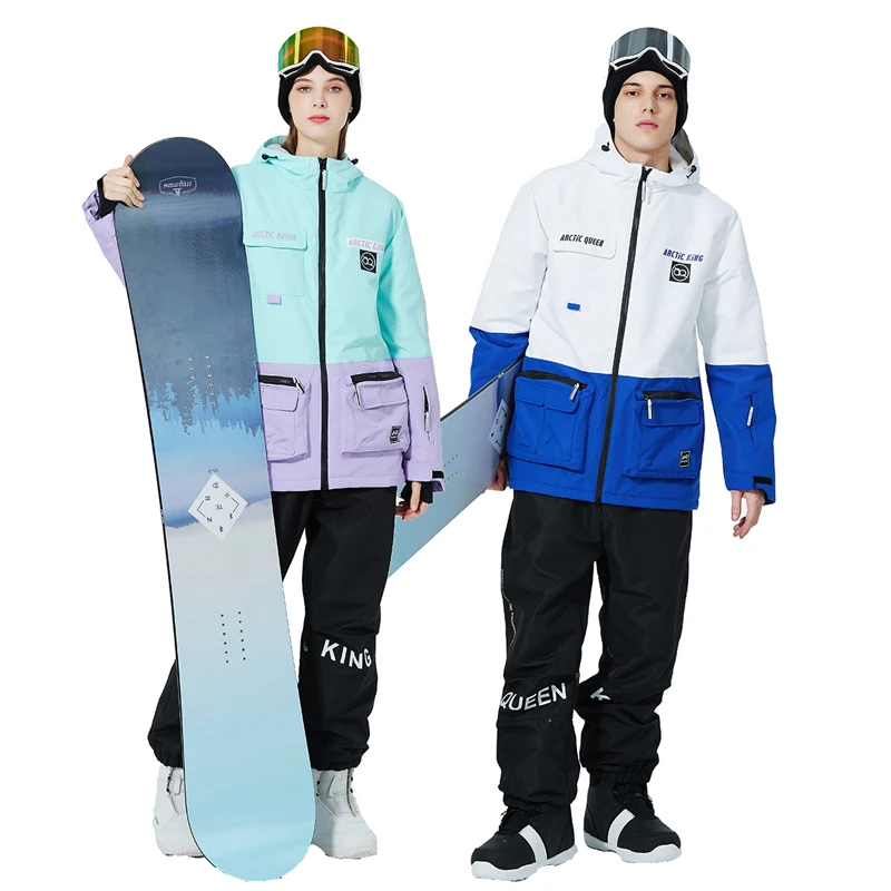 Uus Mood Mees või Naine Ski Wear Lumelaua Riiete Veekindel Talvel Väljas Sobiks Komplekti Lumi Kostüüm Jakid + Püksid Unsex