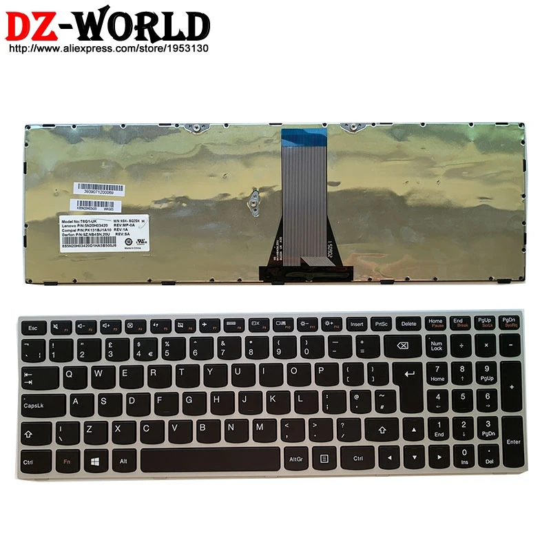 Uus Originaal UK inglise Sülearvuti klaviatuur Lenovo E51-35 80 30 B70-80 B71-80 Z50-70 75 80 Z51-70 Z70-80 seeria 5N20H03420