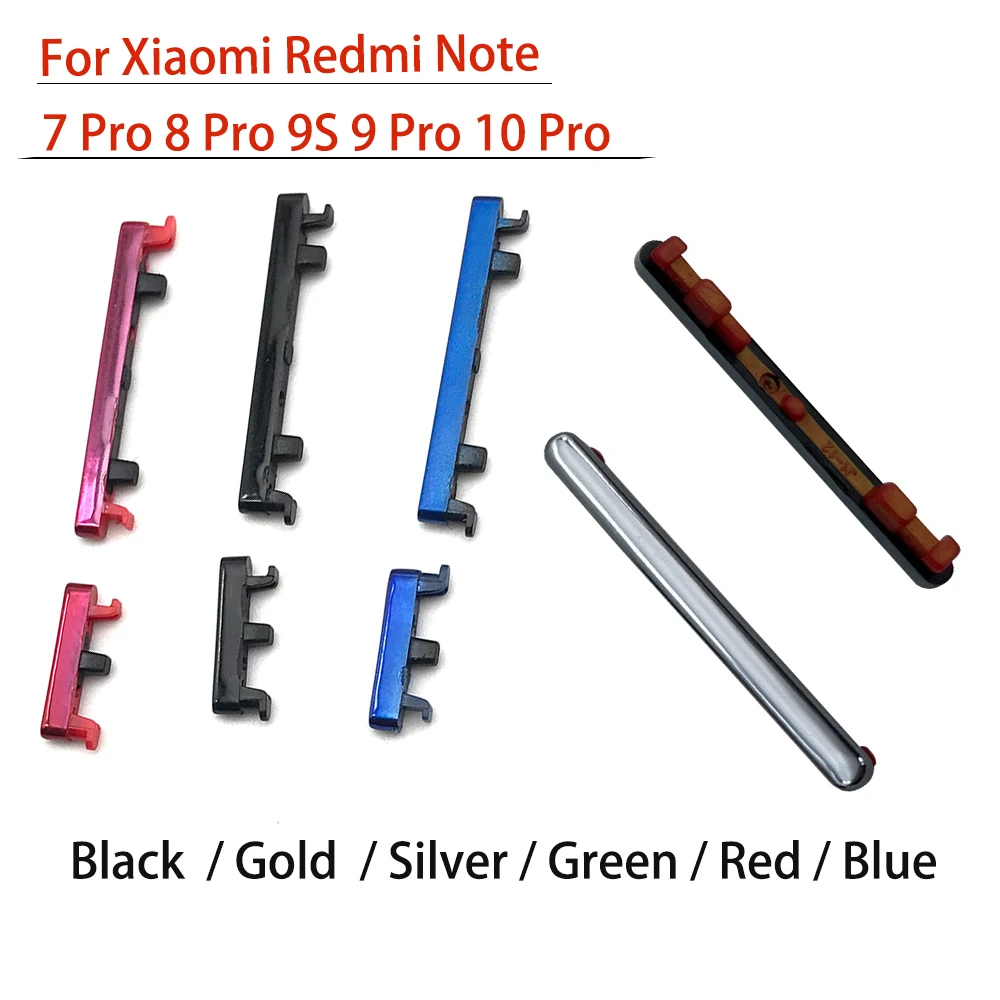 Uus Xiaomi Redmi Märkus 7 8 Pro Power Nupp on OFF Helitugevuse Alla poole Nupuga Võti Xiaomi Redmi Märkus 9S 9 10 Pro