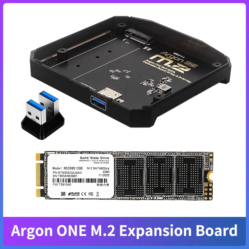 Vaarika Pi 4 Argoon ÜKS M. 2 SATA / NVME Expansion Board USB 3.0 M. 2 512G 128G SSD Adapter Baas, Argoon ÜKS M. 2 / V2 Puhul
