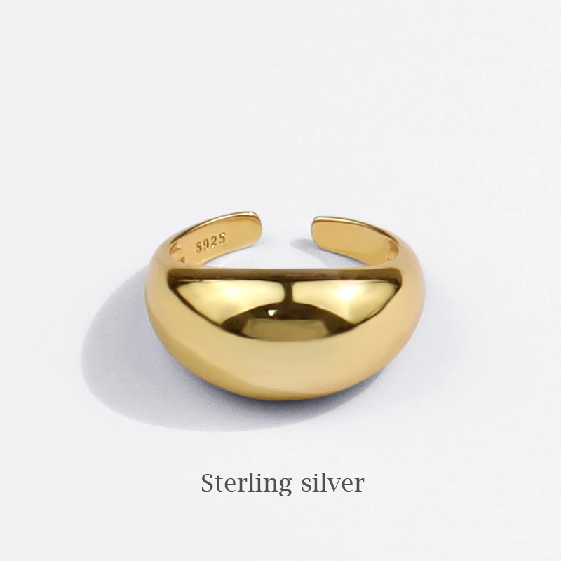 VENTFILLE 925 Sterling Silver Ring Naised Mehed Sile Geomeetriline Sõrme Sõrmus Reguleeritav Poole Ehete Hulgimüük
