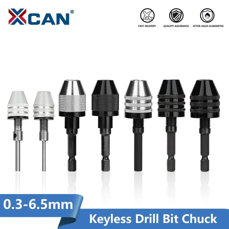 XCAN Võtmeta avamis-ja Drill Chuck 0.3-3.4 0.3 mm-6.5 mm 0.3-8mm Kuuskant Varre Chuck Adapter Drill Puur Converter Tool Drill Chuck Klamber