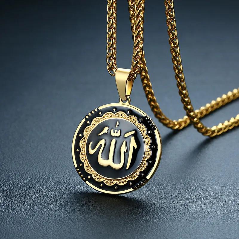 ZORCVENS Uus Kuld/Hõbe Värv Roostevaba Teras araabia Islami Jumal Allah Ripats Kaelakee Moslemi Naised, Võlu Ehted